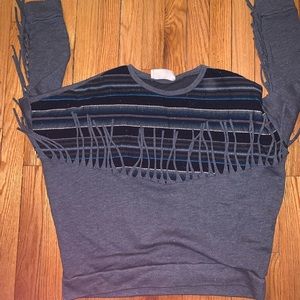 (Zara) Fringe Sweatshirt